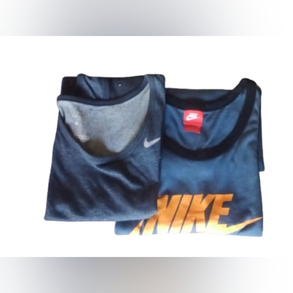Nike Blue and Black T-Shirts